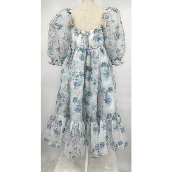 Selkie‎ La Belle Etoile Organza French Puff Dress XL - Picture 7 of 13